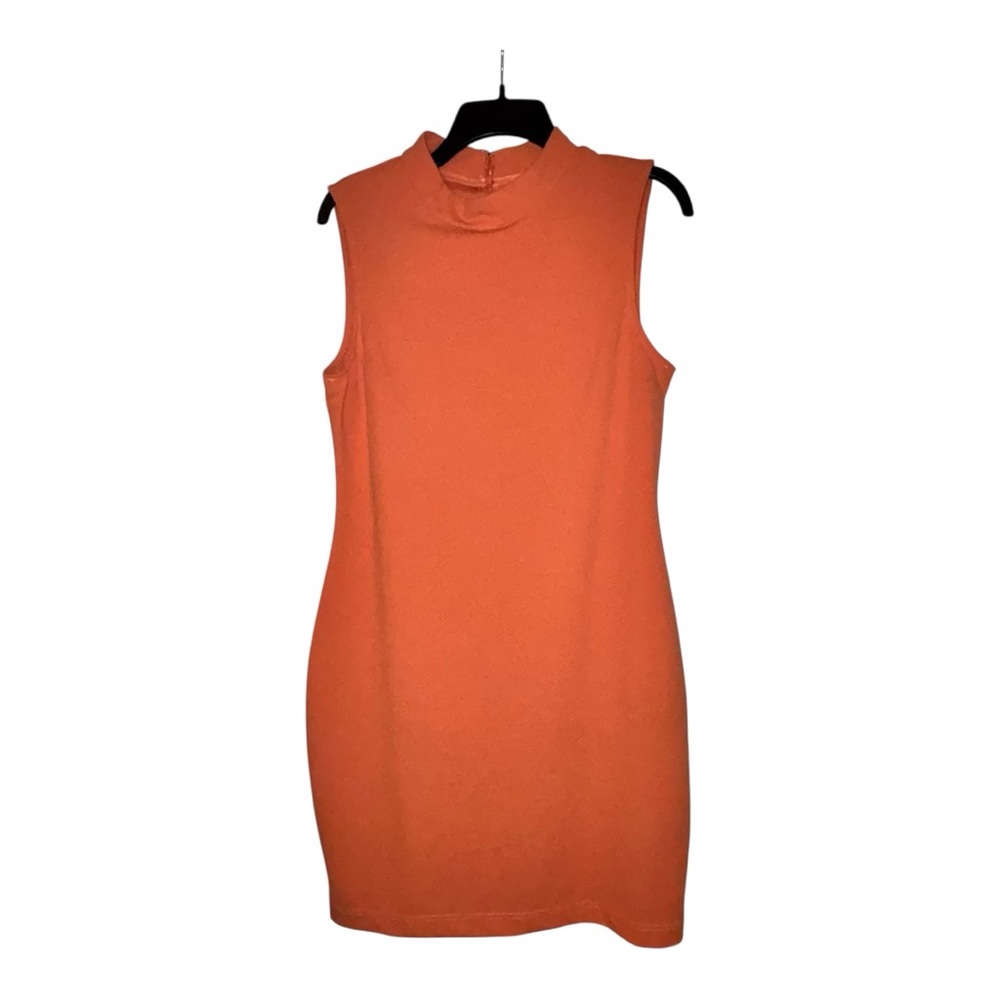 Sharagano Vibrant Orange Mini Dress